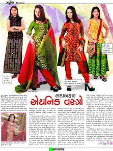 Article is about promoting the Indian ethnic look