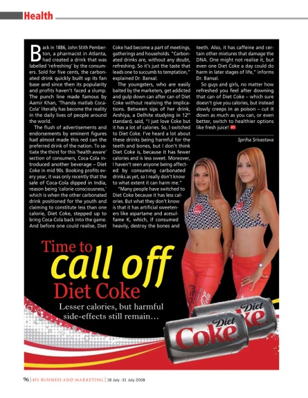 health - diet coke